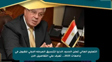 التعليم العالي تعلن الحدود الدنيا لتنسيق المرحلة الأولى للقبول في جامعات 2025… تعرف على التفاصيل الآن